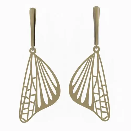 Серьги подвесные из красного золота