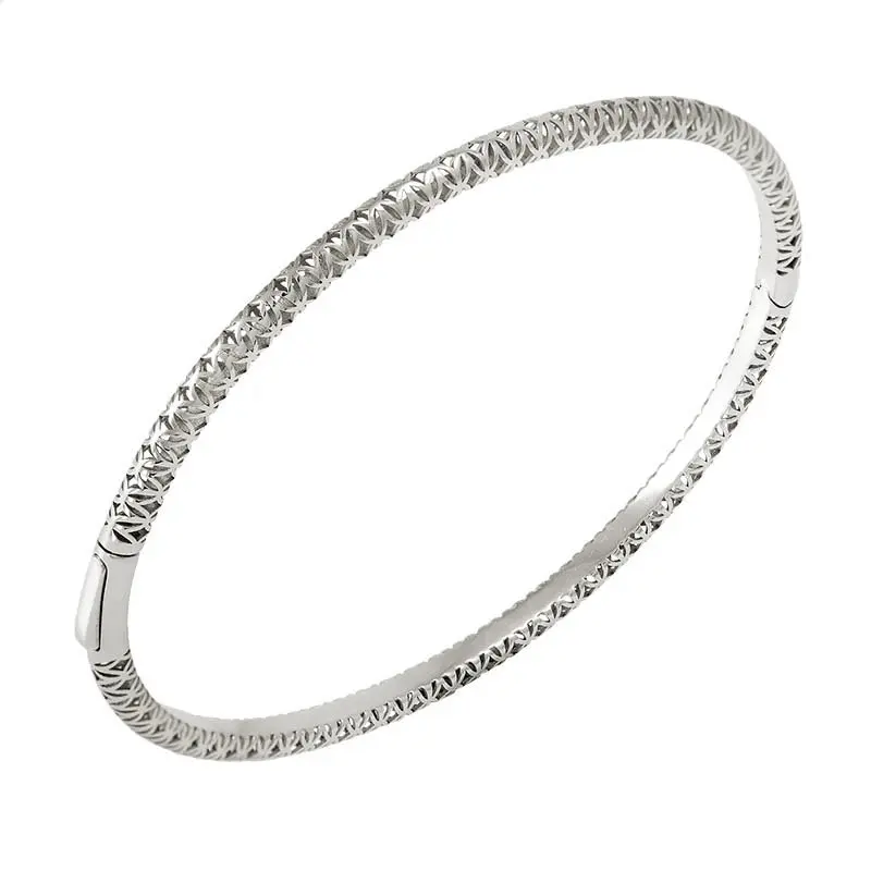 Браслет жесткий из белого золота
