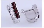 Серьги с английским замком из серебра