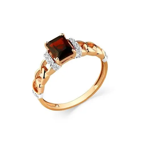 Кольцо декоративное из красного золота