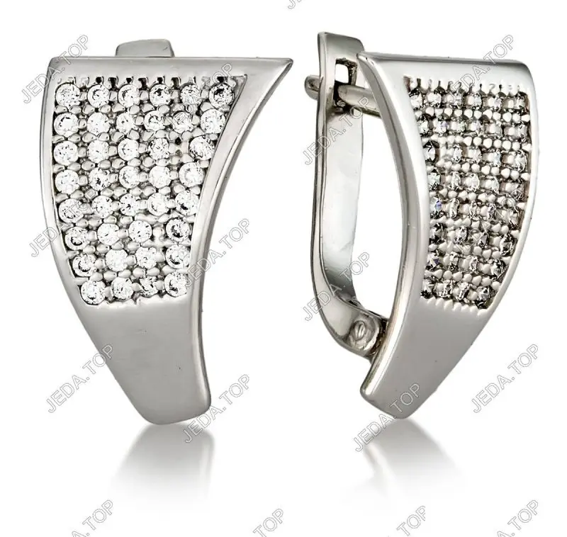 Серьги с английским замком из серебра