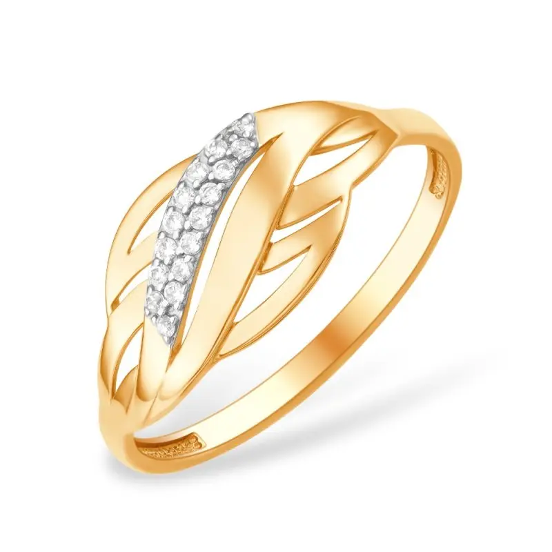 Кольцо декоративное из красного золота