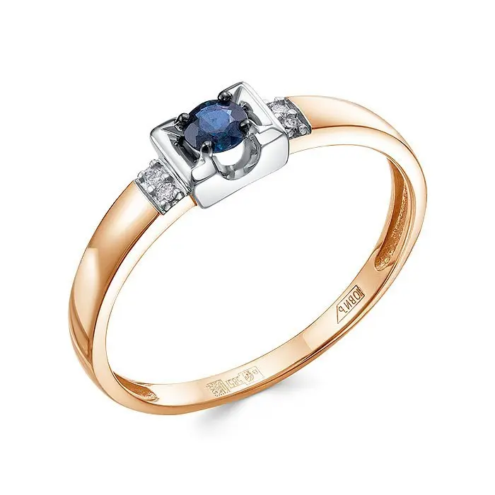 Кольцо декоративное из комбинированного золота