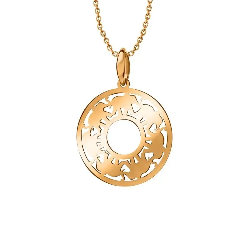 Подвеска декоративная из красного золота