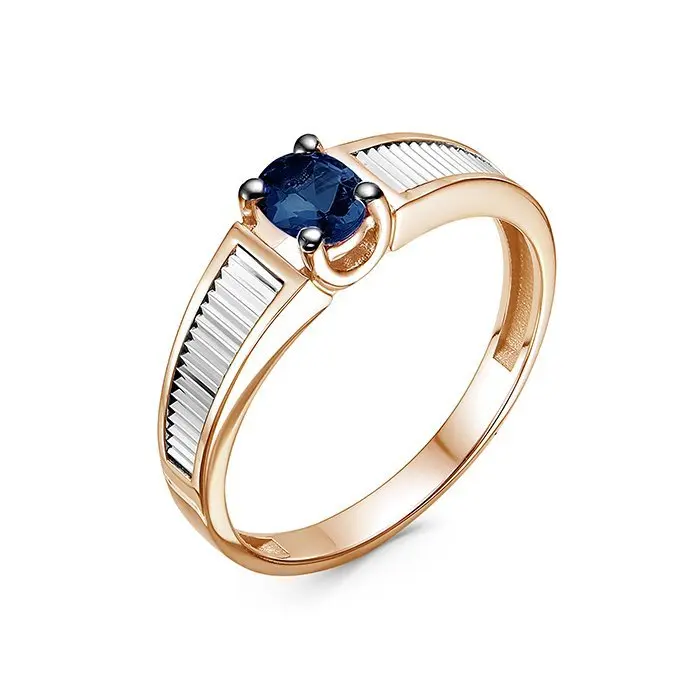 Кольцо декоративное из комбинированного золота