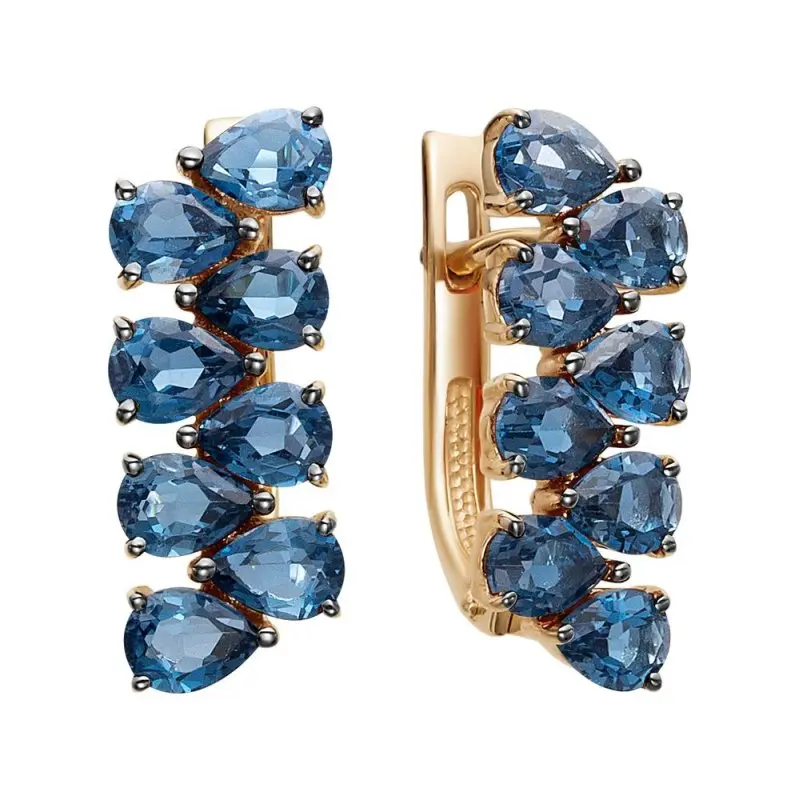 Серьги с английским замком из красного золота