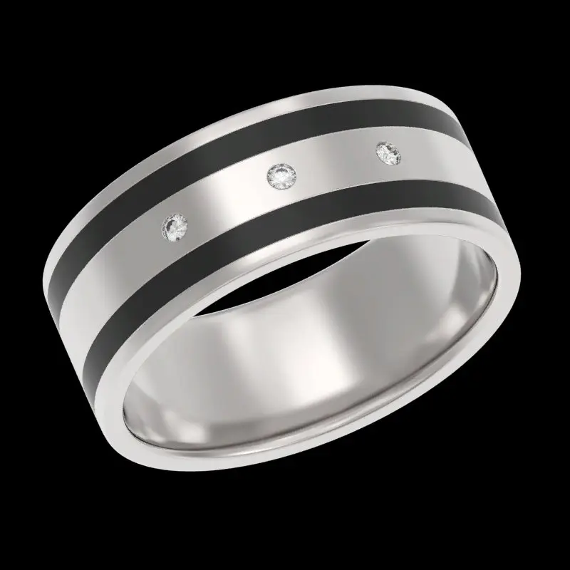 Кольцо декоративное из серебра