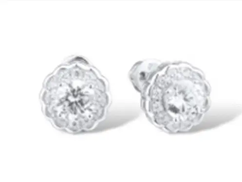 Серьги пуссеты из серебра