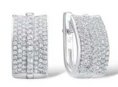 Серьги с английским замком из серебра