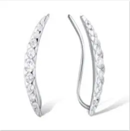 Серьги зажимы из серебра