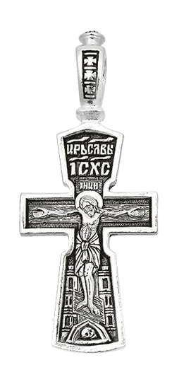 Подвеска крест из серебра