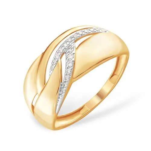 Кольцо декоративное из красного золота