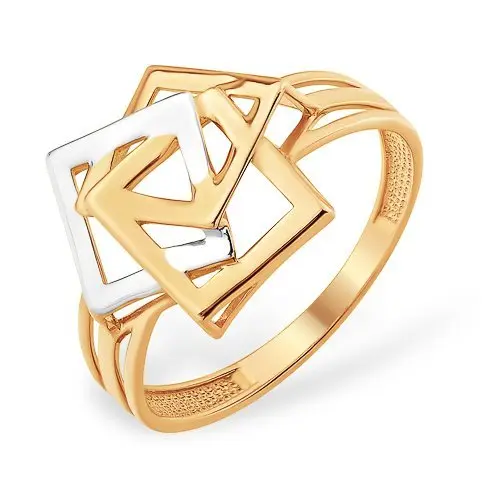 Кольцо декоративное из комбинированного золота