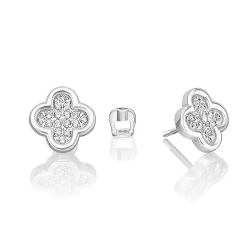 Серьги пуссеты из белого золота