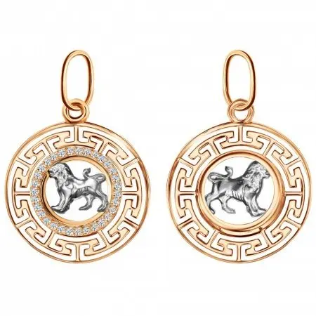 Подвеска знак зодиака из красного золота