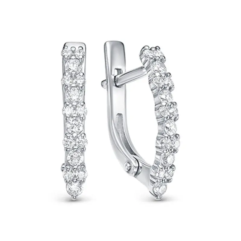 Серьги с английским замком из серебра