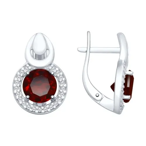 Серьги с английским замком из серебра