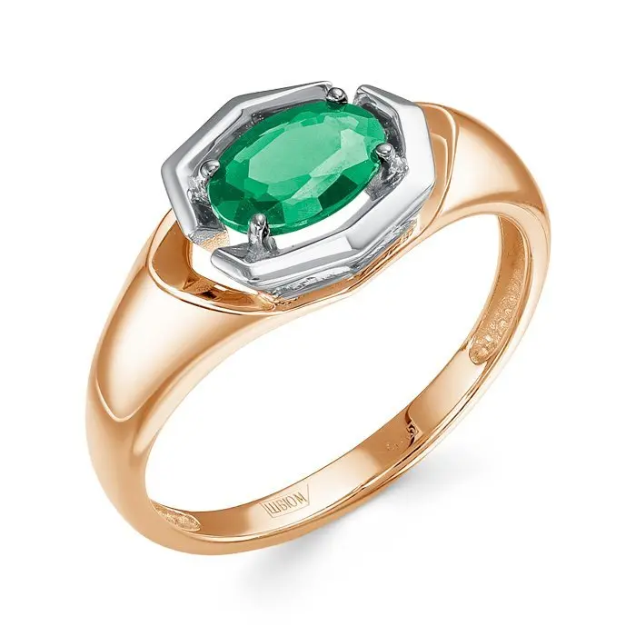 Кольцо декоративное из комбинированного золота