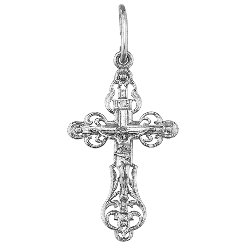 Подвеска крест из серебра