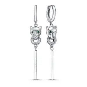 Серьги подвесные из серебра