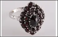 Кольцо декоративное из серебра