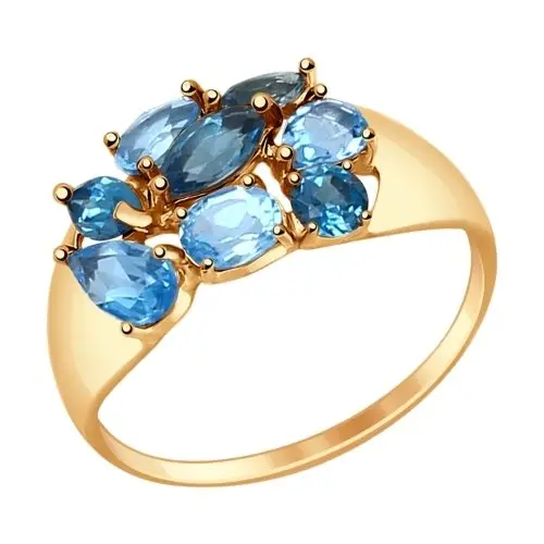 Кольцо декоративное из красного золота