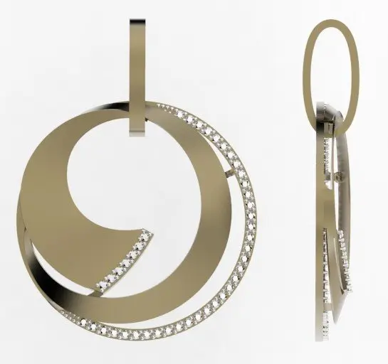 Подвеска декоративная из красного золота