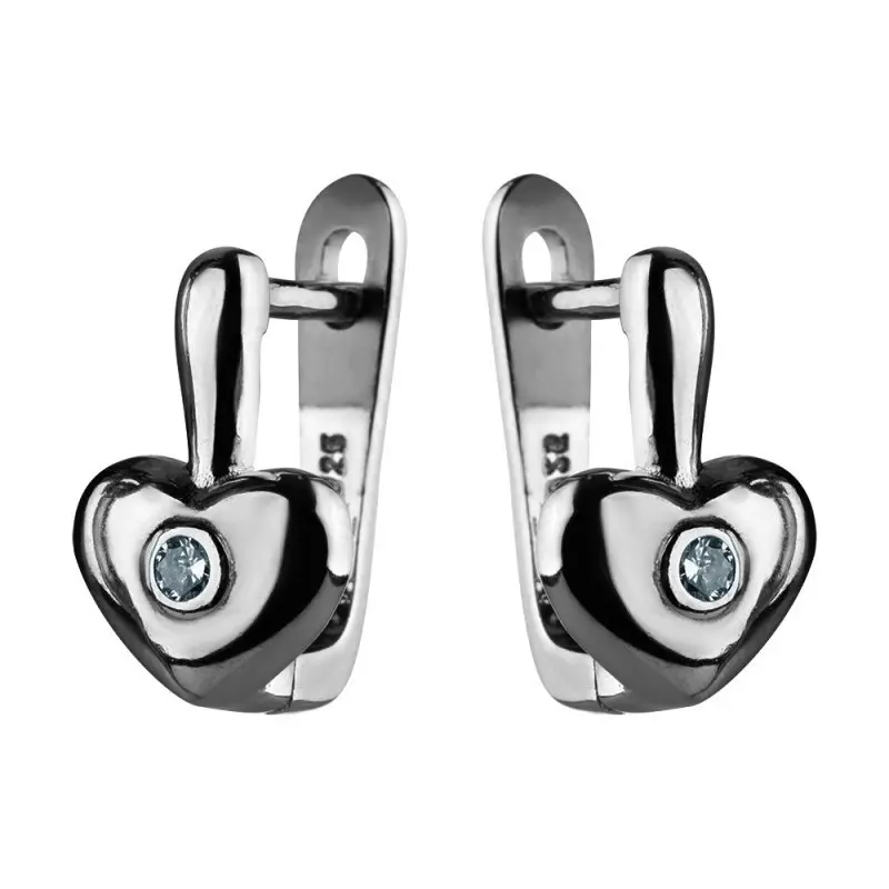 Серьги с английским замком из серебра