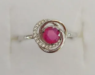Кольцо декоративное из серебра