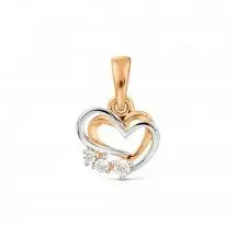 Подвеска декоративная из комбинированного золота