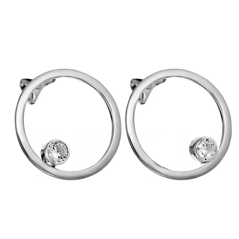 Серьги пуссеты из серебра