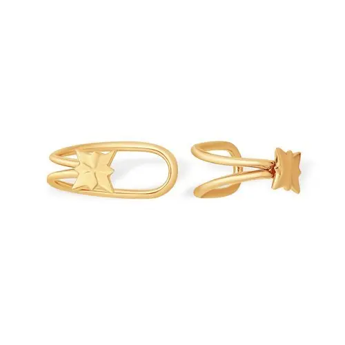 Серьги одиночные из красного золота