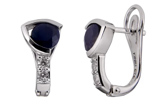 Серьги с английским замком из серебра