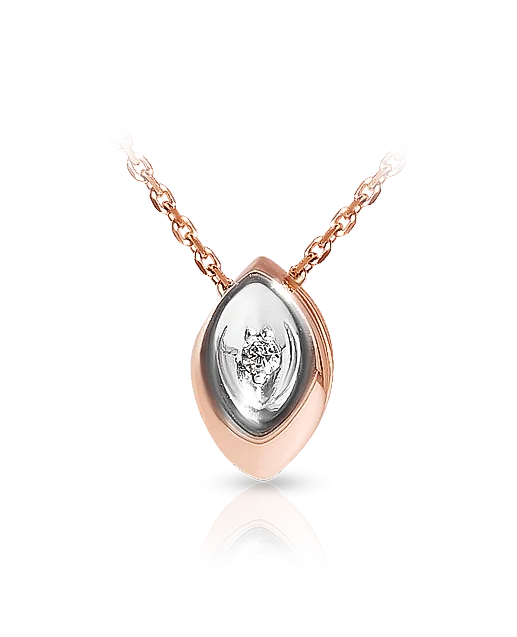 Подвеска бегунок из комбинированного золота