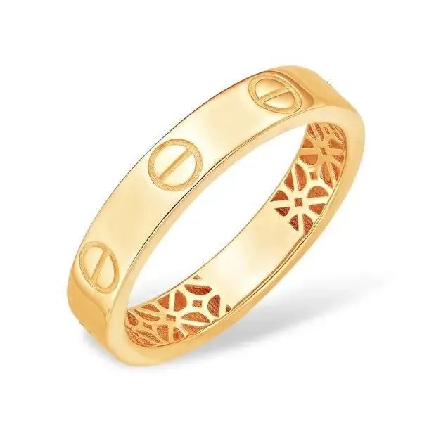 Кольцо декоративное из красного золота