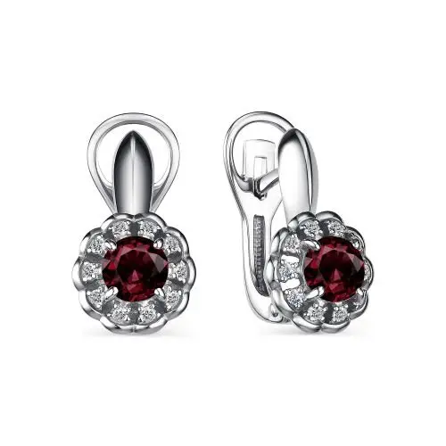 Серьги с английским замком из серебра