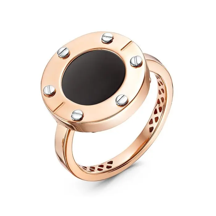 Кольцо декоративное из комбинированного золота