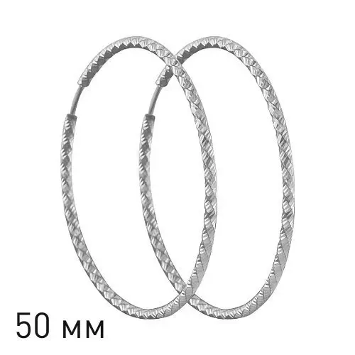 Серьги конго из серебра