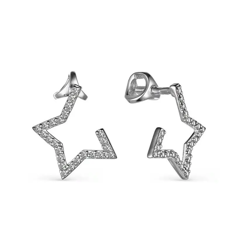 Серьги пуссеты из серебра