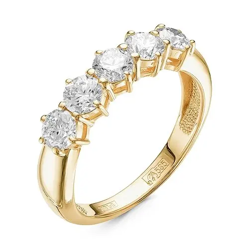 Кольцо декоративное из красного золота с бриллиантами