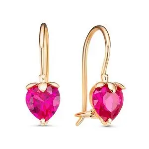 Серьги детские из красного золота