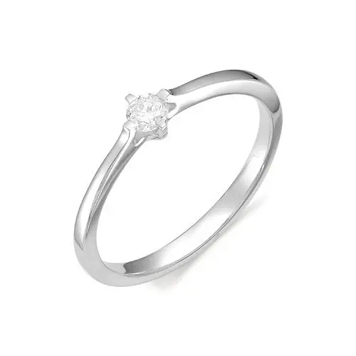 Кольцо помолвочное из красного золота с бриллиантами