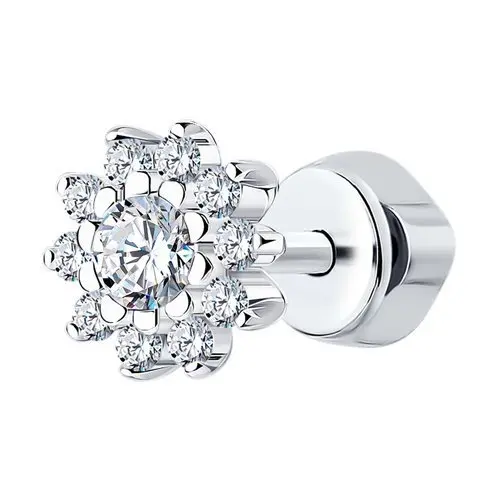 Серьги одиночные из серебра