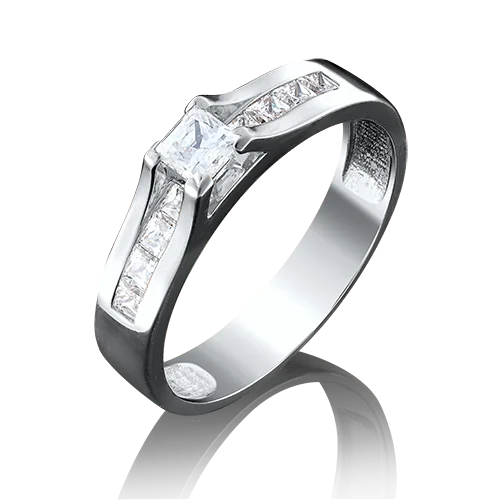 Кольцо декоративное из белого золота