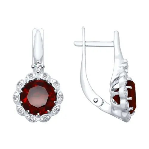 Серьги с английским замком из серебра