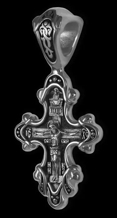 Подвеска крест из серебра