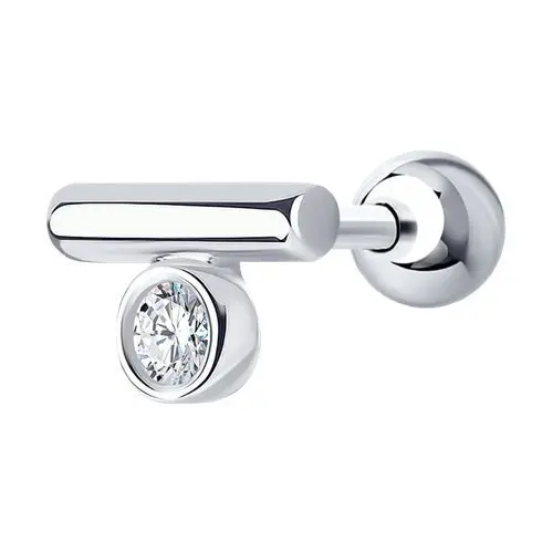 Серьги одиночные из серебра