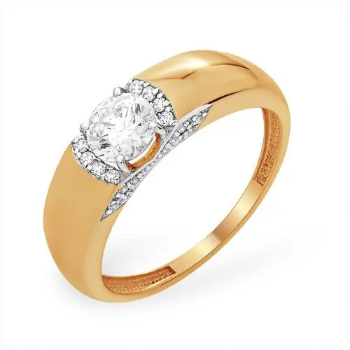 Кольцо декоративное из красного золота