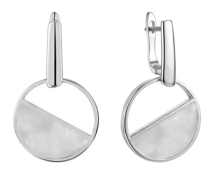 Серьги подвесные из серебра