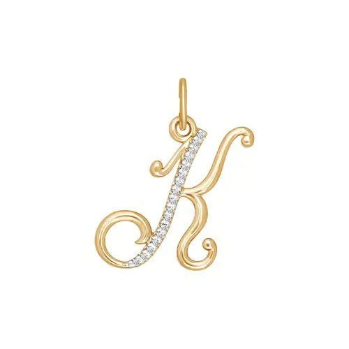 Подвеска буква из комбинированного золота